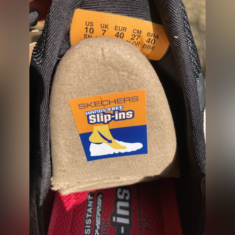 Skechers Slip-ins Work: Summits SR Enslee Hands Free Slip on Black Sneakers 10 W - Picture 15 of 17